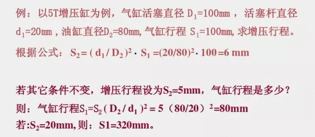 增壓行程計算